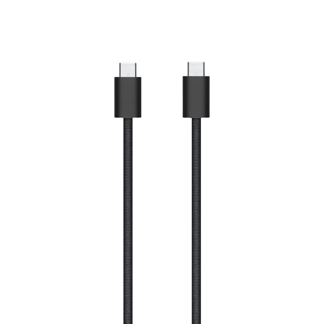 Genuine Original Apple iPhone USB-C to USB-C 60W (A2795/MQKJ3ZM/A) - Black/Woven - 1 Metre - USB-C to USB-C