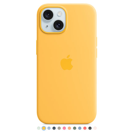 Genuine Original Apple iPhone 15 Silicone Case with MagSafe