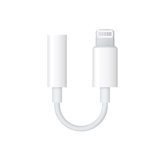 Genuine Apple Lightning to 3.5 mm Headphone Jack Adapter (A1749) - White