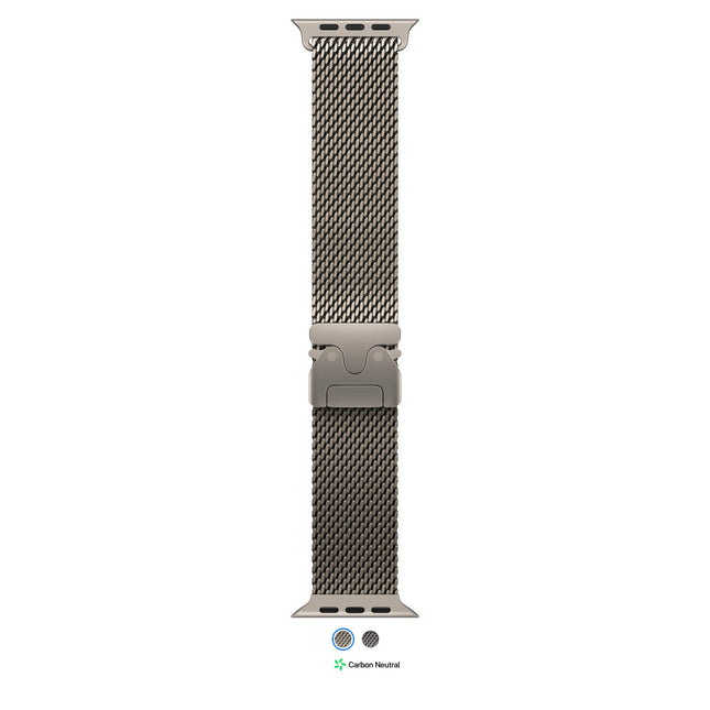 Genuine Original Apple Watch Ultra Natural Titanium Milanese Loop - 49MM