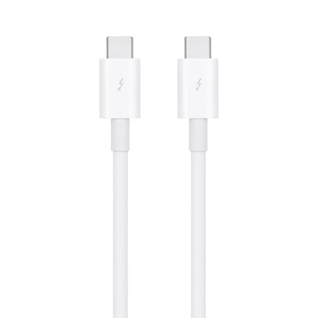 Genuine Original Apple Thunderbolt 3 USB-C to USB-C 100W (A1896/ MQ4H2ZM/A) - White - 0.8 Metre - USB-C to USB-C