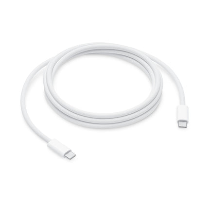 Genuine Original Apple iPhone USB-C to USB-C 240W (A2794/MQKJ3FE/A) - Silver/Woven - 2 Metre - USB-C to USB-C