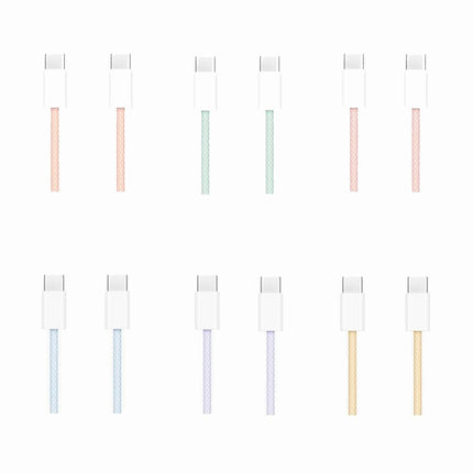 Genuine Apple iPhone Woven USB-C to USB-C 60W (A2795) - All Colours - 1 Metre - USB-C to USB-C