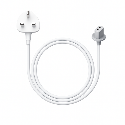 Genuine Original Apple iMac UK (3 Pin) Longwell Mains Power Cable Lead for (2012 - 2018) - White