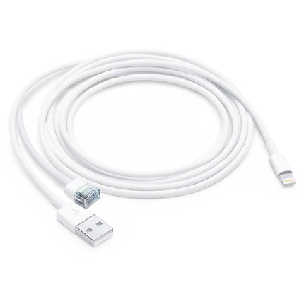 Genuine Original Apple iPhone Lightning Charging Registered Jack Security Anti-Theft Alarm Cable (MD819/RJ11 RJ22) - 2 Metre - USB to Lightning