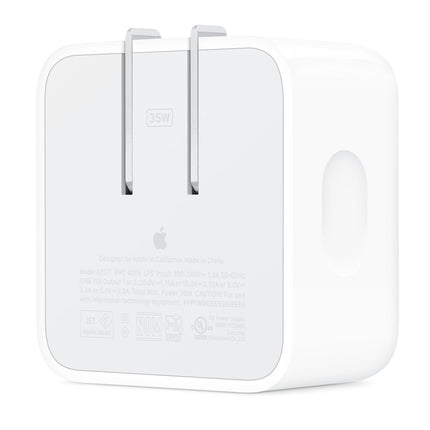 Apple 35W Dual USB-C (2 Pin US) Power Adapter for MacBook (A2571) | Genuine