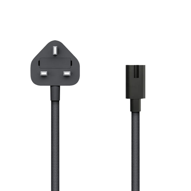 Genuine Original Apple TV & Mac Mini (Woven/Braided) Mains Power Cable Lead (2024 onwards) - Black - Figure 8