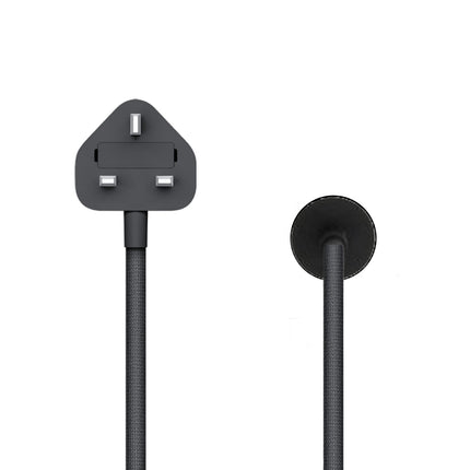 Genuine Original Apple Studio Display (5K Retina) Magnetic (Woven/Braided) Mains Power Cable Lead (2024 onwards) - Black - PN/821-00036