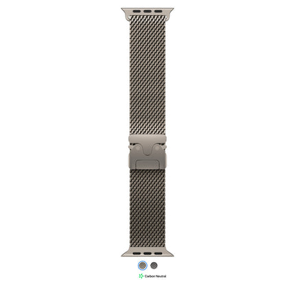 Genuine Original Apple Watch Ultra Natural Titanium Milanese Loop - 49MM