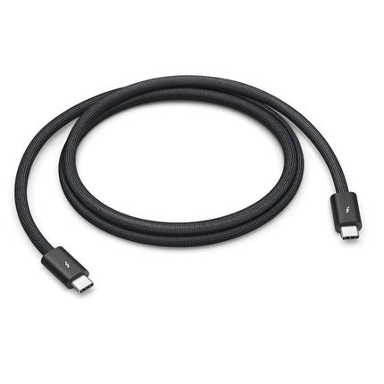 Genuine Original Apple Thunderbolt 4 Pro USB-C to USB-C 240W (A2804/MU883AM/A) - Black/Woven - 1 Metre - USB-C to USB-C